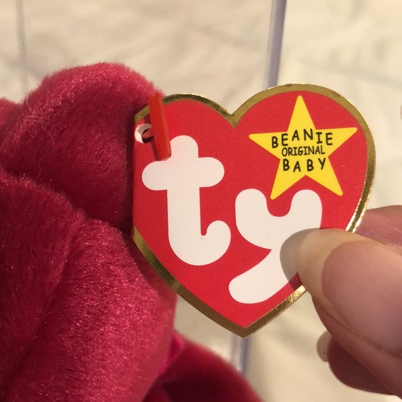 “Valentina” TY Beanie Baby, Red Bear, Vintage Collectible 1998 - Picture 3 of 11